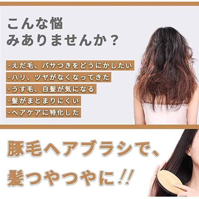 豚毛 安い ヘアブラシ ミニ