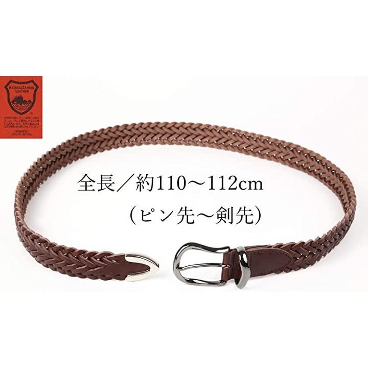 栃木レザー メッシュベルト Made in Japan Black leather mesh belt No.9 ビジネス カジュアル ゴル