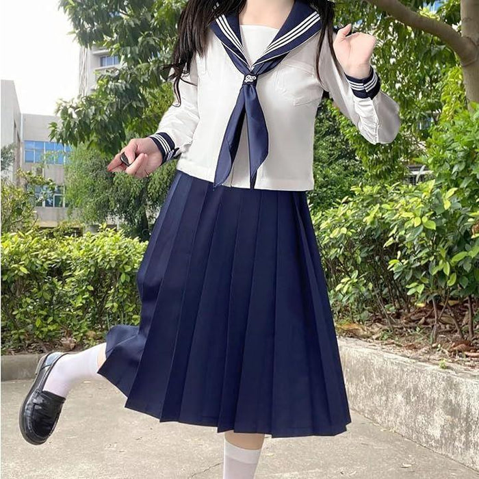 セーラー服 スカート スカーフ 上下 3点セット コスプレ 制服 女子学生服 コスチューム